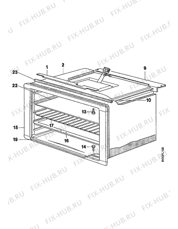 Взрыв-схема плиты (духовки) Nestor Martin 604G08-1 - Схема узла Oven equipment